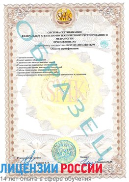 Образец сертификата соответствия (приложение) Лесосибирск Сертификат ISO 14001